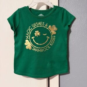 Toddler Girls Shirt with Gold Print